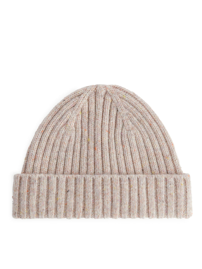 Wool Neps Baby Beanie - Beige