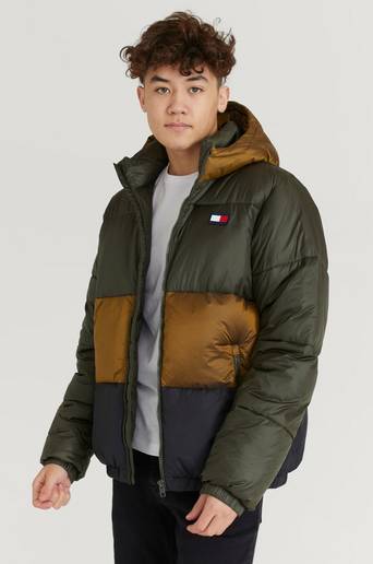 Tommy Hilfiger Pufferjacka Puffer Colorblock Jacket Grön