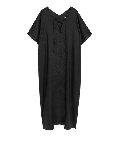 Linen Tunic Dress - Black