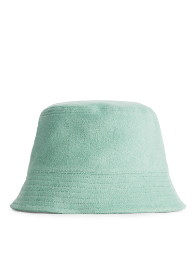 Cotton Towelling Bucket Hat - Turquoise