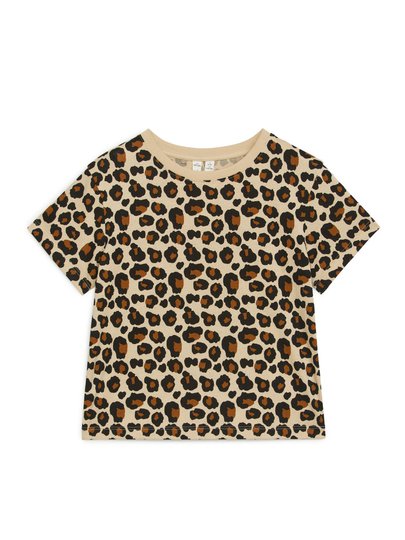 Printed Organic Cotton T-Shirt - Beige
