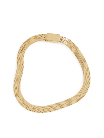 Gold-Plated Chain Bracelet - Brown
