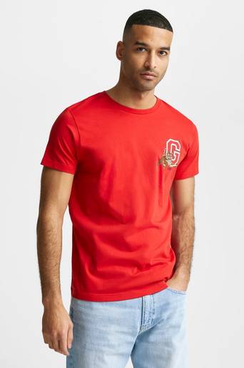 Gant T-Shirt D2. Tiger SS T-Shirt Röd