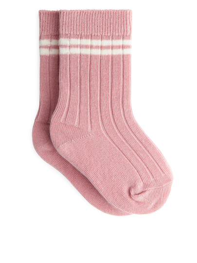 Ribbed Baby Socks - Pink