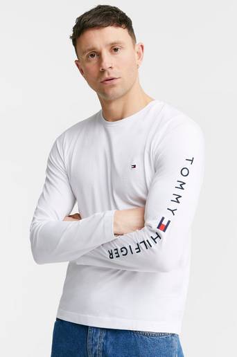 Tommy Hilfiger Långärmad T-Shirt Tommy Logo Long Sleeve Vit