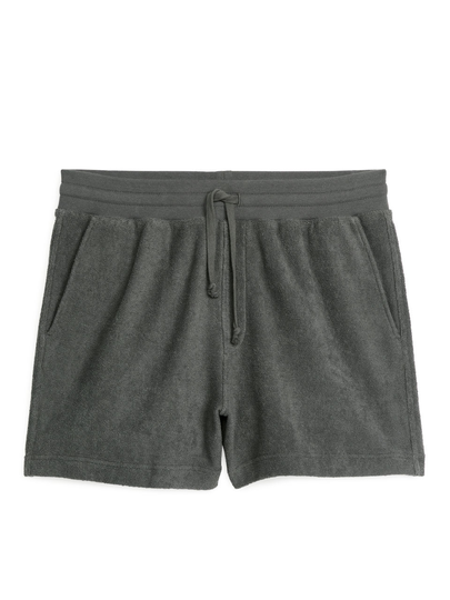 Cotton Towelling Shorts - Grey
