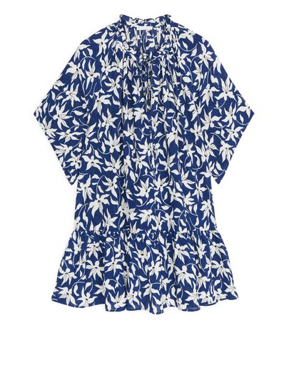 Floral Crêpe Blouse - Blue