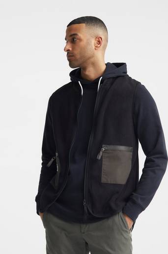 Resteröds Fleeceväst Fleece Vest Plain Svart