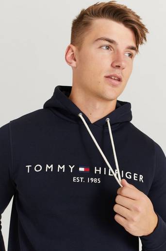 Tommy Hilfiger Huvtröja Tommy Logo Hoody Blå