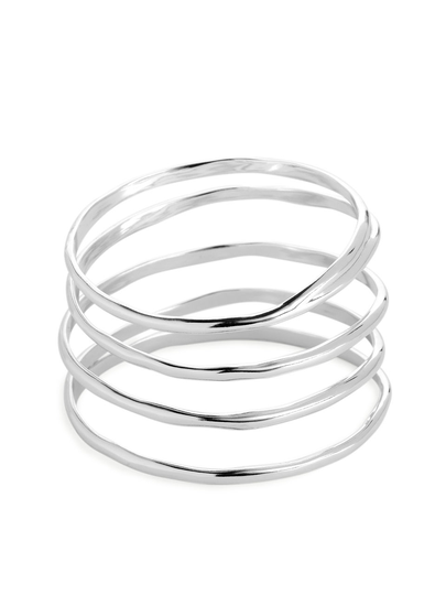 Wide Silver-Plated Armlet - Silver