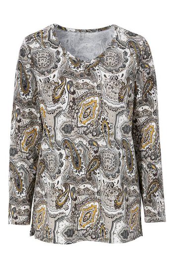 Cellbes Paisleymönstrad sweatshirt Vit Mönstrad
