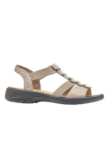 Rieker Skinnsandal Sand Grå
