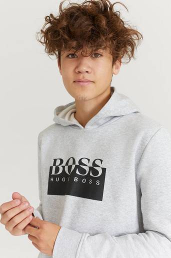BOSS Huvtröja Hooded Sweatshirt Grå