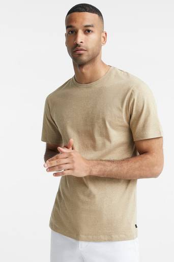 J.Lindeberg T-Shirt Sid Overdyed Melange T-Shirt Beige