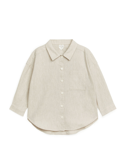 Relaxed Linen Shirt - Beige