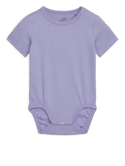 Short-Sleeved Bodysuit - Purple