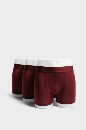 Resteröds Boxer Bamboo 3-Pack Regular Leg Röd