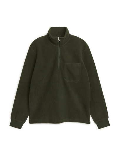 Half-Zip Fleece Jumper - Green