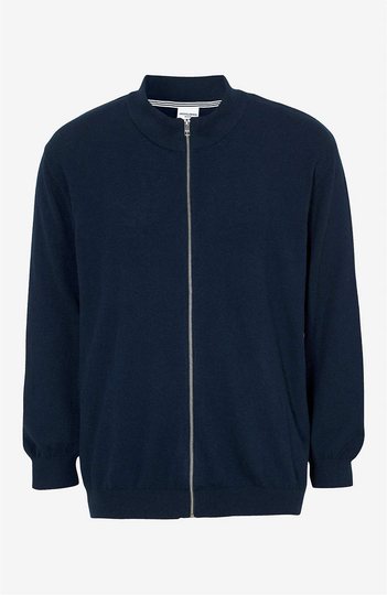 Finstickad cardigan med dragkedja Emil knit turtle zip