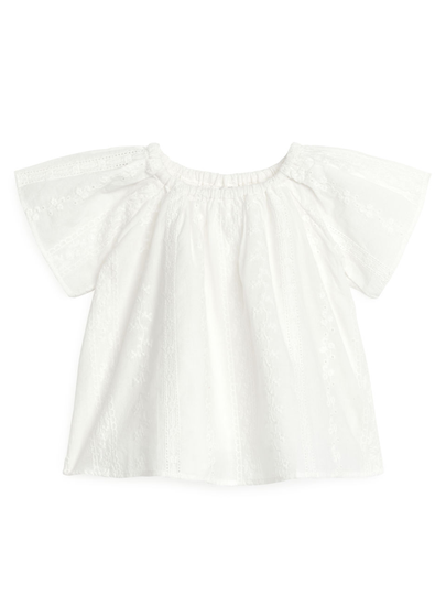 Broderie Anglaise Top - White