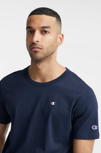 Champion T-Shirt Crewneck T-Shirt Blå