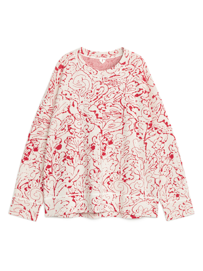 Jacquard-Knitted Jumper - White