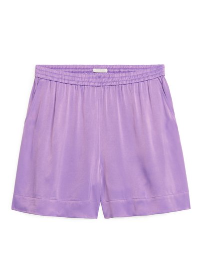 Satin Shorts - Purple