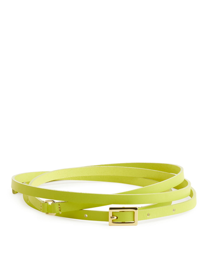Double-Wrapped Waist Belt - Yellow