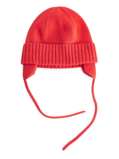 Earflap Beanie - Orange