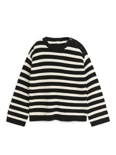 Wool Cotton Jumper - Black