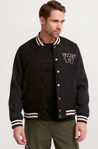 Woodbird Collegejacka Kip Varsity Jacket Svart