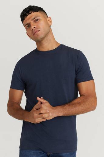 Resteröds T-Shirt R-neck Tee Bamboo Blå