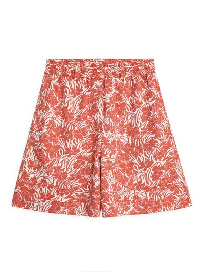 Fluid Twill Shorts - Orange