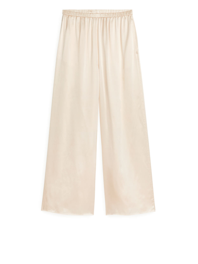 Silk Pyjama Trousers - Beige