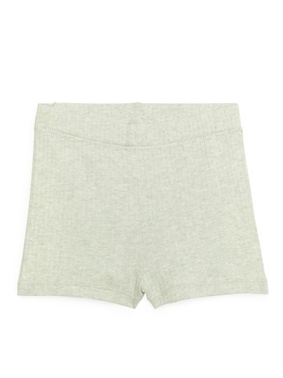 Natural Dye Rib Shorts - Green