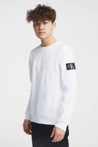 Calvin Klein Sweatshirt Badge Rib Sweatshirt Vit