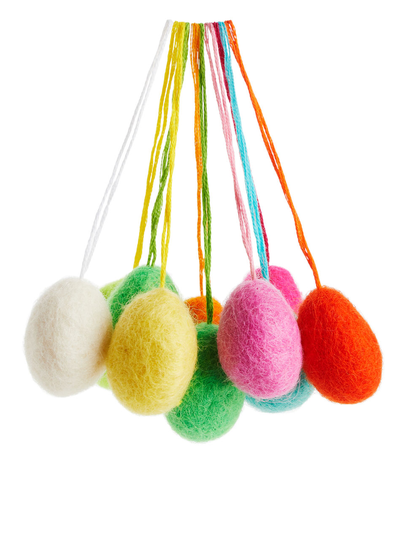 Afroart Felted Egg Decorations - Green