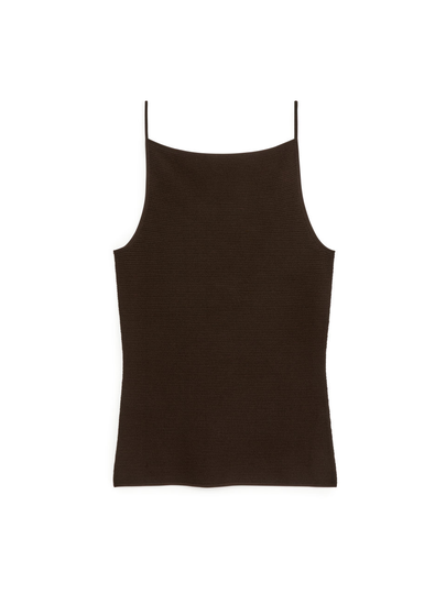 Crochet Tank Top - Brown