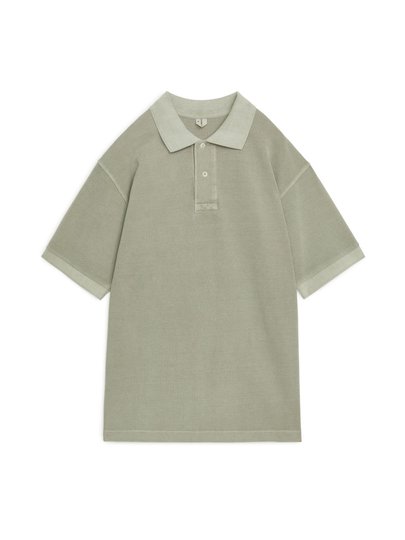 Garment-Dyed Polo Shirt - Green
