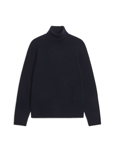 Cashmere Roll Neck - Blue