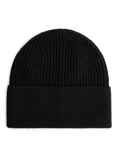 Cotton Wool Beanie - Black