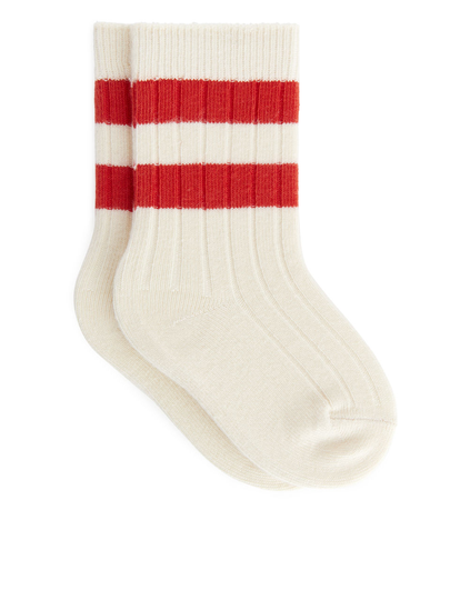 Ribbed Baby Socks - Orange