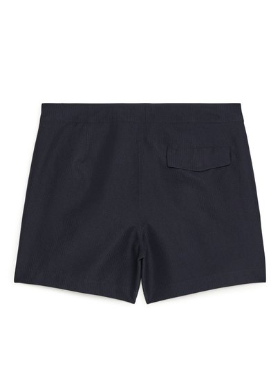 Seersucker Swim Shorts - Blue