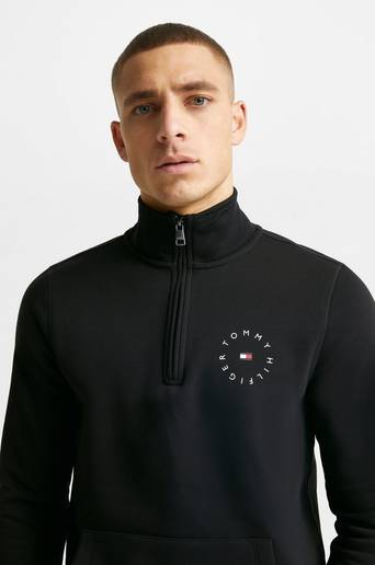Tommy Hilfiger Sweatshirt Roundall Graphic Mock Neck Svart