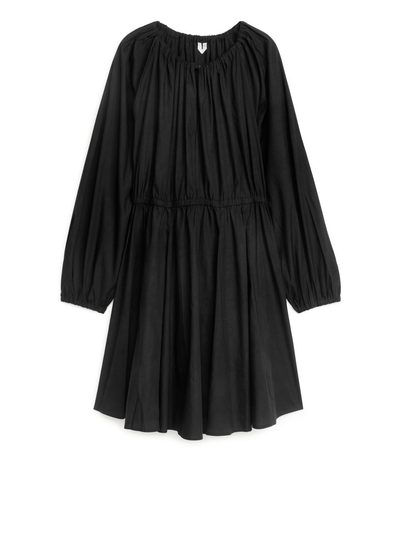 Lyocell A-Line Dress - Black
