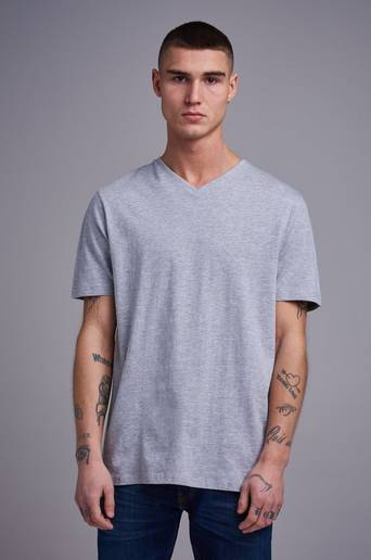 William Baxter T-shirt Baxter V-Neck Tee Grå