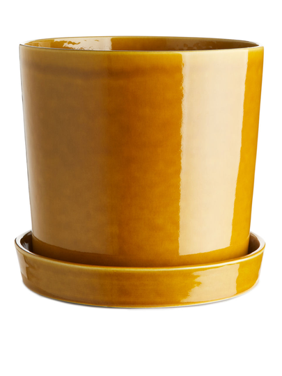 Terracotta Flower Pot 22 cm - Yellow