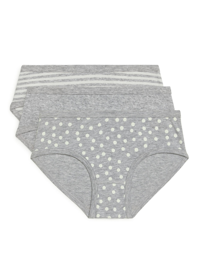 Cotton Jersey Briefs - Grey