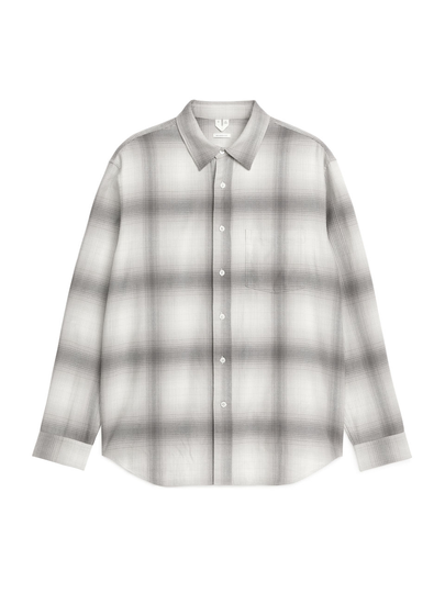 Relaxed Flannel Shirt - Brown