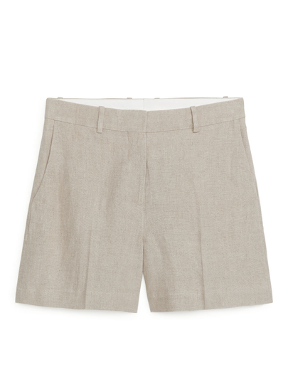 Heavy Linen Shorts - Beige